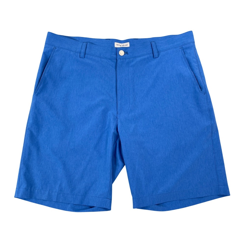 Peter Millar Shackleford Shorts Mens 35 Blue Performance Classic Fit MF24EP00 - Picture 1 of 14